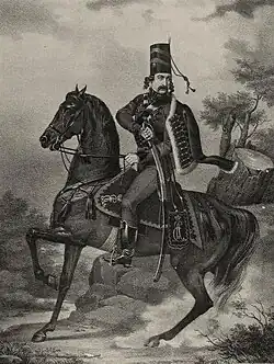 Рядовой (гусар) Острогожского Гусарского полка, с 1765 по 1776 год.