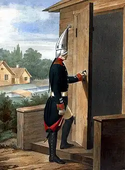 Гренадер Мушкетёрского Лейтнера полка. 1798—1801 гг.