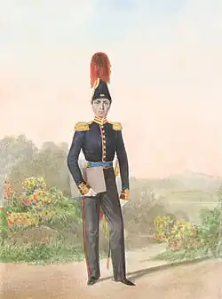 Армейский пехотный дежурный Штаб-офицер. 1826-1844 гг.
