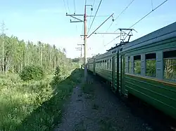 Отправление электропоезда на Санкт-Петербург