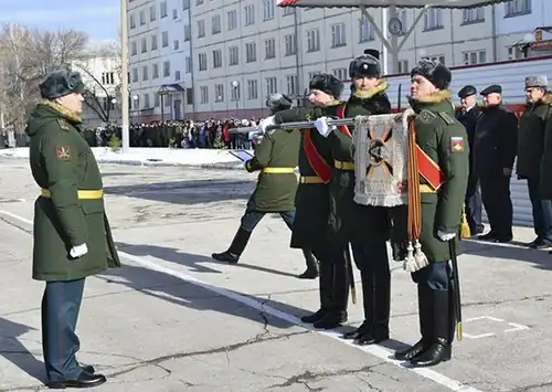 Вручение исторической копии Штандарта 5-го гусарского Александрийского полка, 2019 год