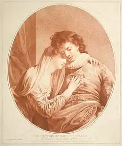 Прощание Ромео и Джульетты. 1775По оригиналу Бенджамина Уэста