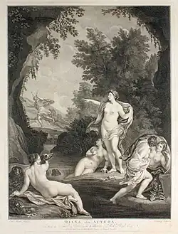 Диана и Актеон. 1781По оригиналу Карло Маратта