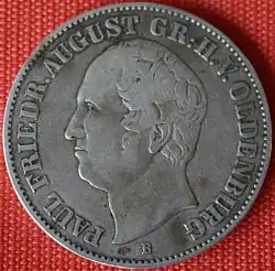 Профиль на талере, отчеканенном в 1846 году