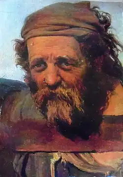 Репин И. Е. Этюд к картине «Бурлаки на Волге». 1872. Фонды Российской национальной библиотеки