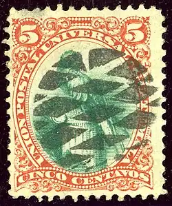 5 сентаво (Mi #23; Yt #24), погашенная чёрным немым почтовым штемпелем