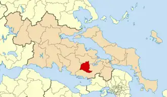 Алиартос-Теспие на карте