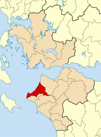 Андравида-Килини на карте