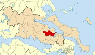 Орхоменос на карте