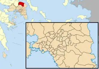 Оропос на карте