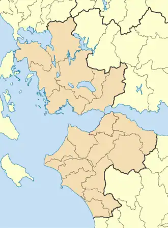 Западная Греция на карте