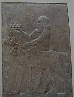 Слуга с упряжкой лошадей