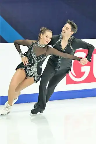 Алиса Агафонова и Альпер Учарна чемпионате Европы в Москве(2018)