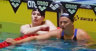 М. Асташкина (слева) и В. Симонова (справа) на чемпионате России 2018