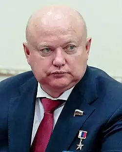 Церемония вручения государственных наград военнослужащим. Полковнику А. Л. Красову присвоено звание Героя Российской Федерации