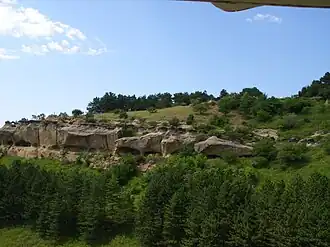 Склон Джинальского хребта в черте Кисловодска