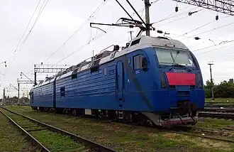 Электровоз 2ЭЛ5-012 приписки "Депо Подольск" на станции "Гречаны"