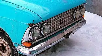 АЗЛК, М-408Э и −412Э до 1969 года, четырёхфарная