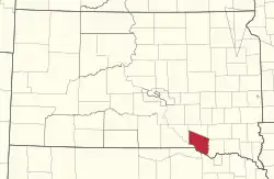 Янктон на карте