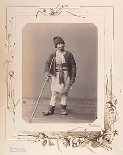 Молдаванин-чабан в свите, 1889 год.