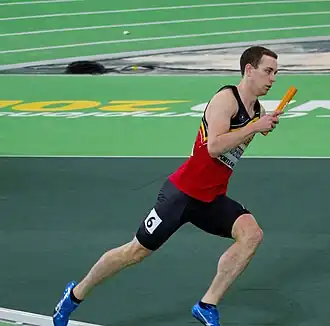 Робин Вандербемден на чемпионате мира в помещении 2016 года