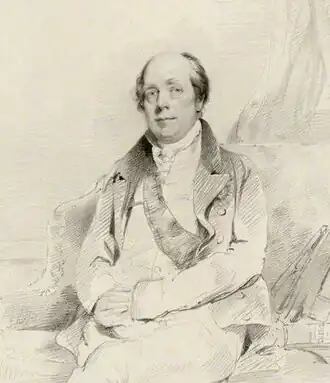 Фредерик Норт, 5-й граф Гилфорд. Портрет работы гравёра Уильяма Томаса Фрая и художника Джона Джексона, август 1817 года