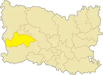 Кантон на карте департамента Уаза