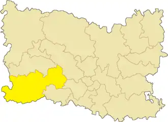 Кантон на карте департамента Уаза