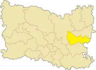 Кантон на карте департамента Уаза