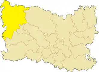 Кантон на карте департамента Уаза