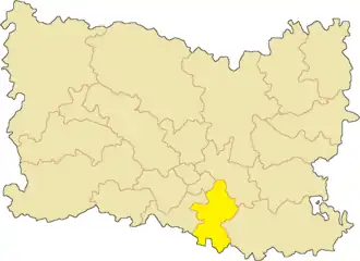 Кантон на карте департамента Уаза