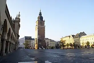 Башня Краковской ратуши.