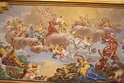 Апофеоз Козимо Старого. 1698. Фреска плафона виллы Медичи, Поджо-а-Кайано