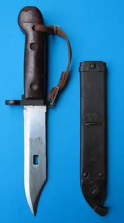 Штык-нож 6Х3 к АКМ, с пилой на обухе