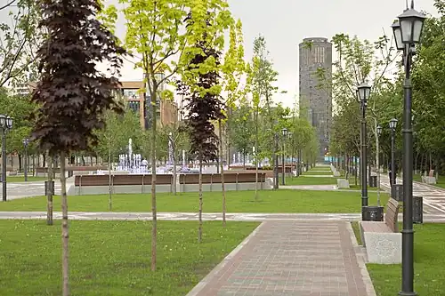 Озеленённая часть парка