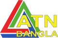 Правильно раскрашенный в три цвета левый трилистник в форме валькнута на логотипе бангладешского телеканала ATN Bangla