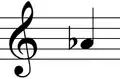 Изображение ноты ля-бемоль