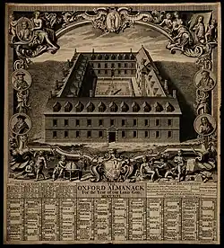 Квадрант Оксфордского университета. 1746. Офорт, Собрание университета, Оксфорд