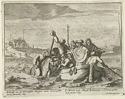 Прибытие короля Вильгельма III в Ораньеполдер в Южной Голландии, 31 января 1691 года. 1691