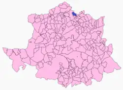 Расположение муниципалитета Абадия на карте провинции