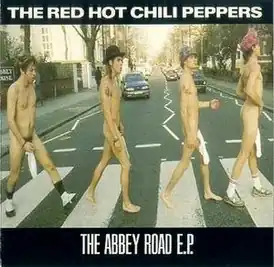 Обложка альбома Red Hot Chili Peppers «The Abbey Road E.P.» (1988)