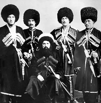 Шамиль с сыновьями и зятьями