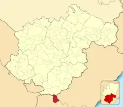 Расположение муниципалитета на карте провинции