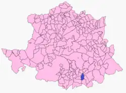 Расположение муниципалитета Абертура на карте провинции