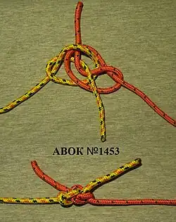 abok 1453Связывательный штык — самый легко развязываемый соединительный узел из всех.