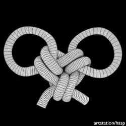 Двойная петля, результат попытки сделать двойную репку одной петлёй.