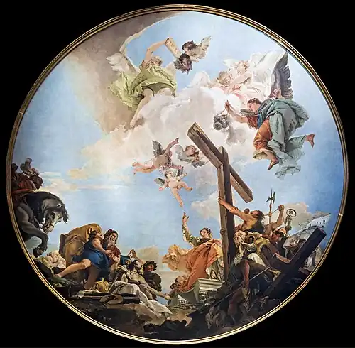 Обретение Истинного Креста святой Еленой. Тондо. Ок. 1745. Галерея Академии, Венеция