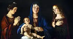 Святое собеседование. Ок. 1490. Дерево, масло. Венеция, Галерея Академии