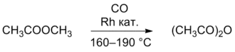 Синтез уксусного ангидрида карбонилированием метилацетата