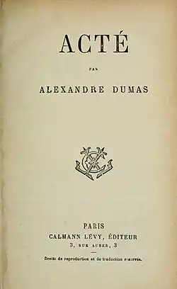 титульный лист 1-го французского издания, 1839
